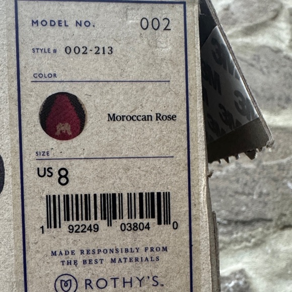 NIB Rothy's The Point Moroccan Rose Pink and Taupe Flats RETIRED - Picture 9 of 9